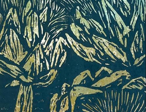 מרתון הדפס עץ woodcut print