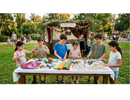 הכנת קישוטים לסוכה