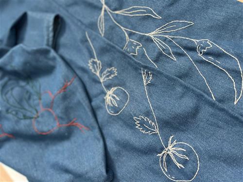 סדנת רקמה Alef Alef x denim your table